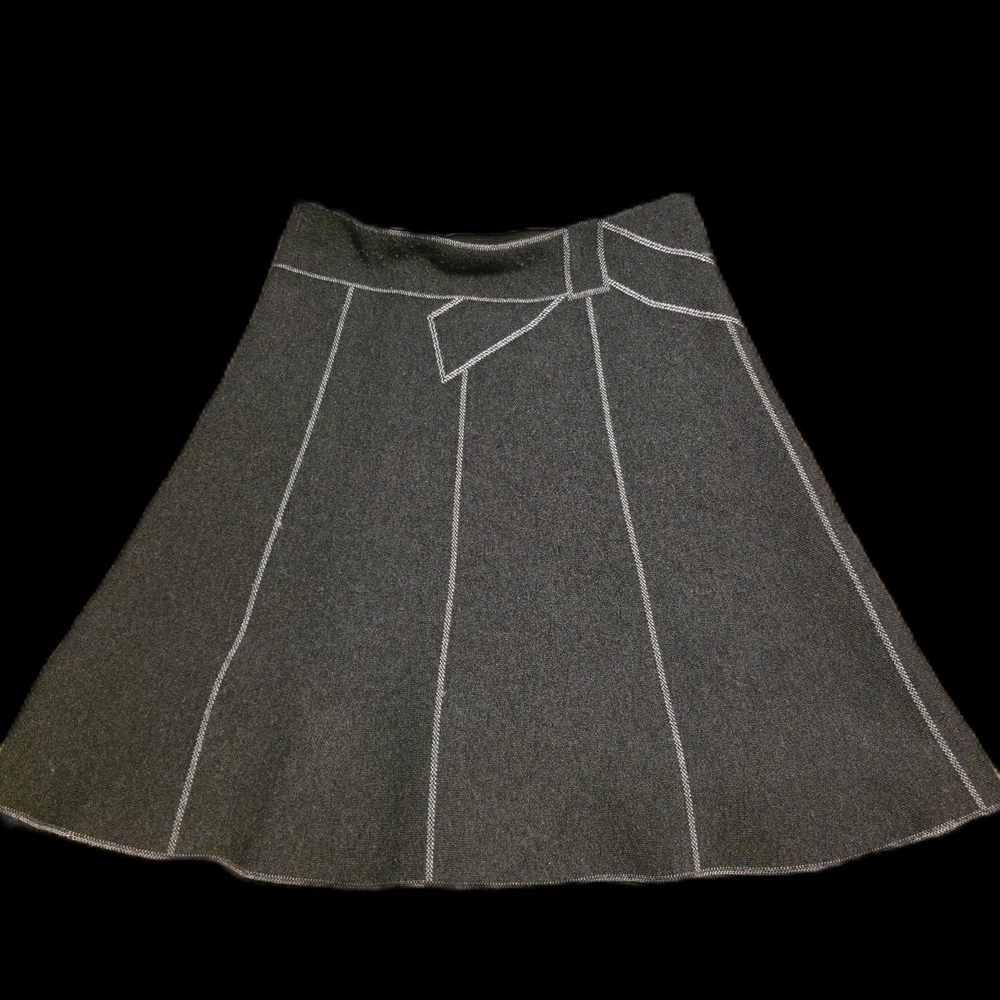 Lili Sidonio Molly Bracke Chic A-Line Skirt in Charcoal Gray